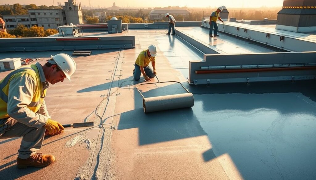 مراحل تنفيذ عزل الأسطح